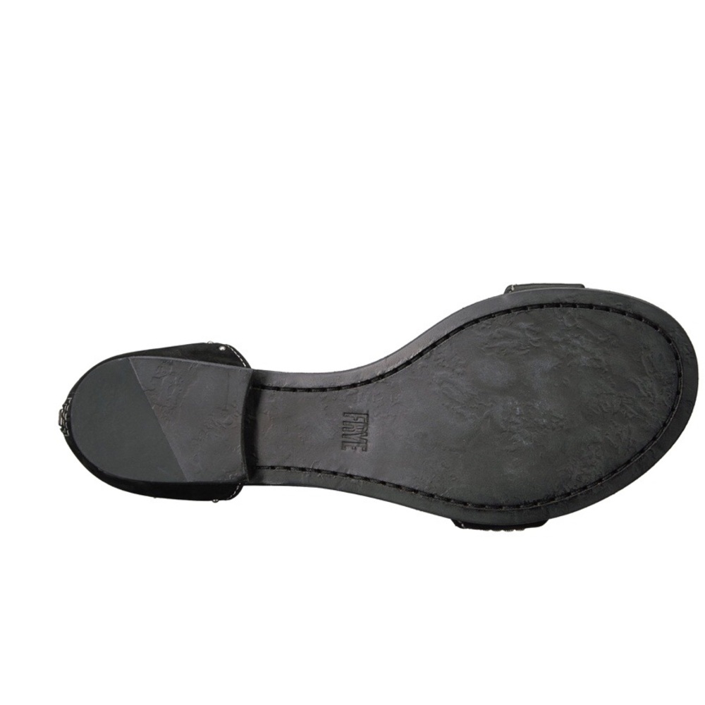 NIB FRYE Carson Deco Zip black studded sandal 7M 7 - Picture 6 of 7